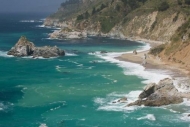 Blue;Sand;Coastline;Landscape;Big-Sur;Shoreline;Aqua;Hill;California;Brown;Rock-